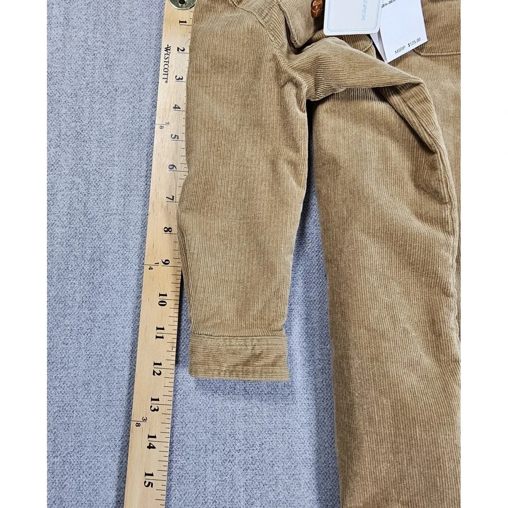 Ralph Lauren Corduroy Coverall‎ Brown 24M One-Piece Long Sleeve Button Patch